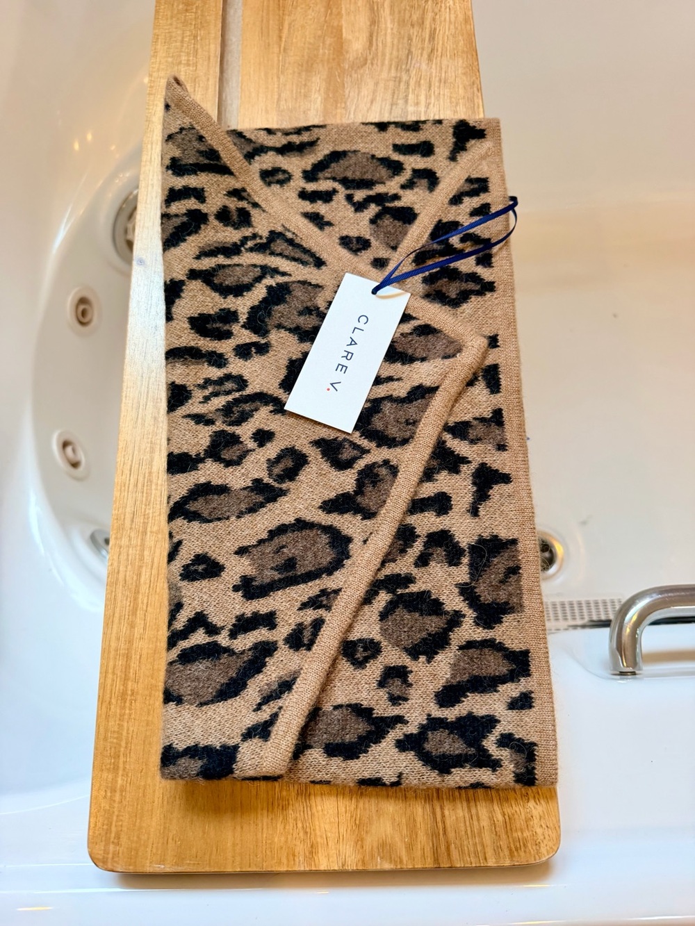 Clare V TRIANGLE SCARF - Camel Jaguar baby alpaca wool NWT $145